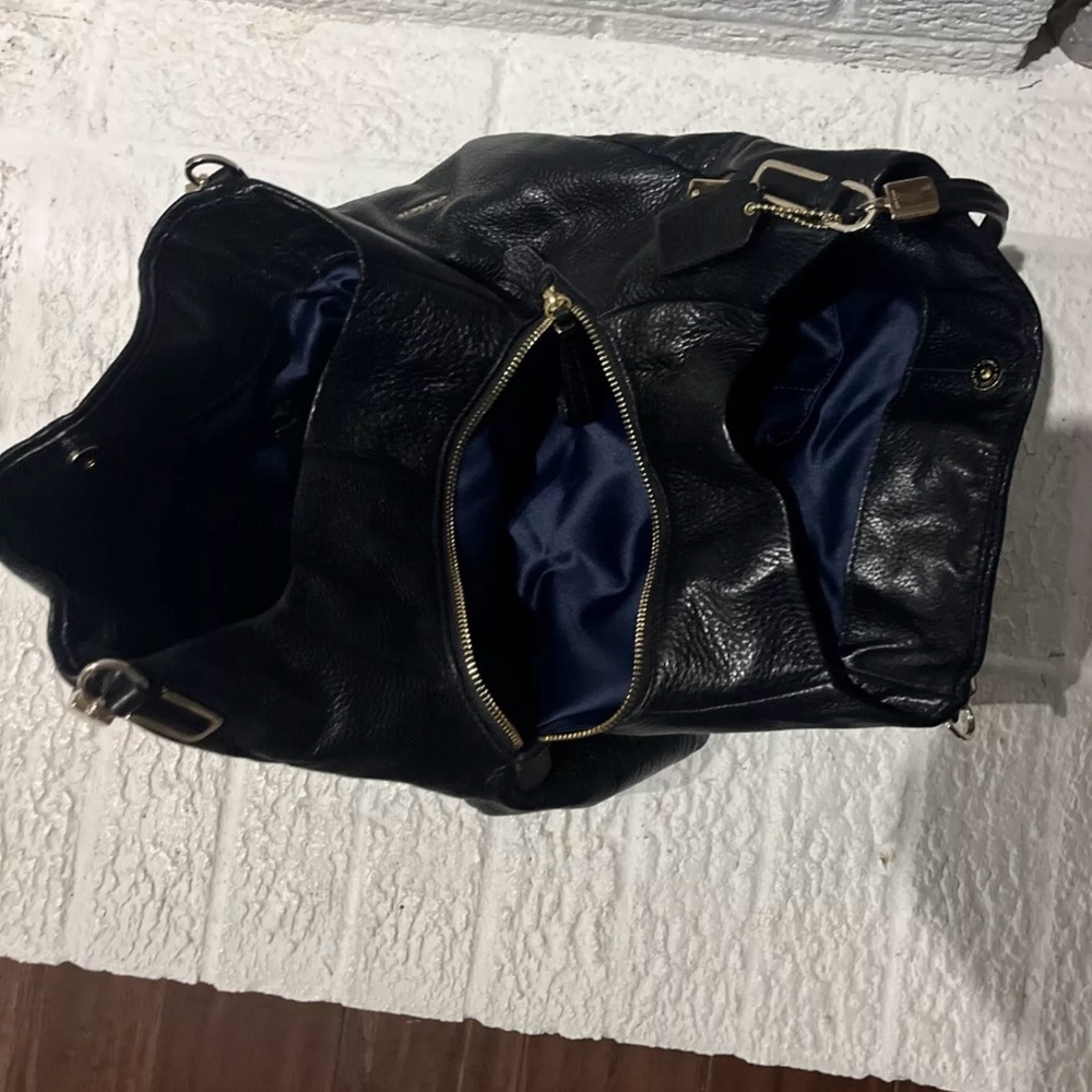 Coach Madison Phoebe Plum Pebbled Leather Triple Compartment Shoulder Bag 26224 - Picture 4 of 11